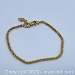 MaxSold Auction: Mario Valentino Gold Plated Rope Chain Bracelet, Approximately 20 cm - Vancouver (British Columbia, Canada) SELLER MANAGED Downsizing Online Auction - W20th Avenue (CONDO)