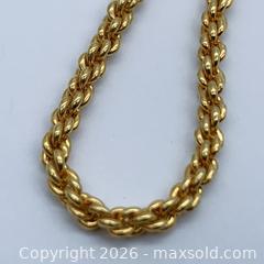 MaxSold Auction: Mario Valentino Gold Plated Rope Chain Bracelet, Approximately 20 cm - Vancouver (British Columbia, Canada) SELLER MANAGED Downsizing Online Auction - W20th Avenue (CONDO)