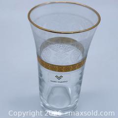 MaxSold Auction: Mario Valentino Tumbler Glass Set with Gold Band, 5 Pieces - Vancouver (British Columbia, Canada) SELLER MANAGED Downsizing Online Auction - W20th Avenue (CONDO)