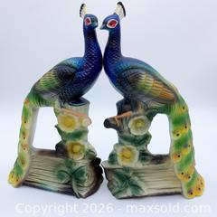 MaxSold Auction: Mid-Century Multicolor Ceramic Peacock Figurines  - Vancouver (British Columbia, Canada) SELLER MANAGED Downsizing Online Auction - W20th Avenue (CONDO)