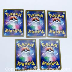 MaxSold Auction: Pokémon TCG Japanese Single Cards — 5 Singles - Vancouver (British Columbia, Canada) SELLER MANAGED Downsizing Online Auction - W20th Avenue (CONDO)