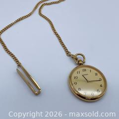 MaxSold Auction: Seiko Pocket Watch with Chain and Tie Clip, 37 mm - Vancouver (British Columbia, Canada) SELLER MANAGED Downsizing Online Auction - W20th Avenue (CONDO)