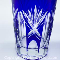 MaxSold Auction: Set of 3 Japanese Kiriko Glass Tumblers, Cobalt Blue - Vancouver (British Columbia, Canada) SELLER MANAGED Downsizing Online Auction - W20th Avenue (CONDO)