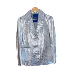 MaxSold Auction: Simon Miller Women's Metallic Silver Cow Leather Tailored Blazer - Vancouver (British Columbia, Canada) SELLER MANAGED Downsizing Online Auction - W20th Avenue (CONDO)