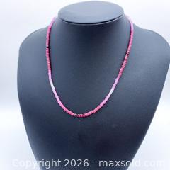 MaxSold Auction: Sterling Silver Beaded Ruby Gemstone Necklace - Vancouver (British Columbia, Canada) SELLER MANAGED Downsizing Online Auction - W20th Avenue (CONDO)