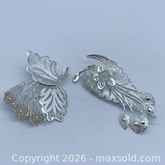 MaxSold Auction: Sterling Silver Filigree Floral Brooches   - Vancouver (British Columbia, Canada) SELLER MANAGED Downsizing Online Auction - W20th Avenue (CONDO)