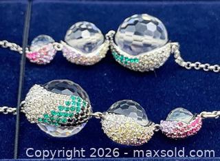 MaxSold Auction: Swarovski Crystal Balls Pendant Necklace with Silver-Tone Chain - Vancouver (British Columbia, Canada) SELLER MANAGED Downsizing Online Auction - W20th Avenue (CONDO)
