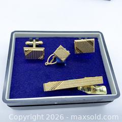 MaxSold Auction: Three Sets: Cufflinks & Tie Bars — Gold, Enamel, DAKS Silver - Vancouver (British Columbia, Canada) SELLER MANAGED Downsizing Online Auction - W20th Avenue (CONDO)