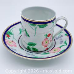 MaxSold Auction: Tiffany American Garden (Discontinued) Cup and Saucer Set  - Vancouver (British Columbia, Canada) SELLER MANAGED Downsizing Online Auction - W20th Avenue (CONDO)