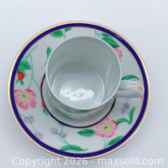 MaxSold Auction: Tiffany American Garden (Discontinued) Cup and Saucer Set  - Vancouver (British Columbia, Canada) SELLER MANAGED Downsizing Online Auction - W20th Avenue (CONDO)