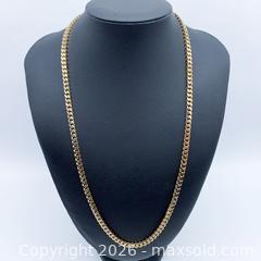 MaxSold Auction: Unisex Yellow Gold-Tone 24in Curb Chain Necklace  - Vancouver (British Columbia, Canada) SELLER MANAGED Downsizing Online Auction - W20th Avenue (CONDO)