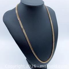 MaxSold Auction: Unisex Yellow Gold-Tone 24in Curb Chain Necklace  - Vancouver (British Columbia, Canada) SELLER MANAGED Downsizing Online Auction - W20th Avenue (CONDO)