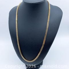 MaxSold Auction: Unisex Yellow Gold-Tone 24in Curb Chain Necklace  - Vancouver (British Columbia, Canada) SELLER MANAGED Downsizing Online Auction - W20th Avenue (CONDO)