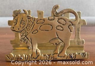 MaxSold Auction: Brass Cow Shaped Letter Holder or Napkin Holder | Farmhouse Kitchen Decor - London (Ontario, Canada) SELLER MANAGED Downsizing Online Auction - Centre Street (CONDO)