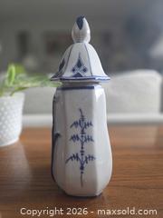 MaxSold Auction: Delft Blue & White Ceramic Covered Jar, Medium (8–12 in) - London (Ontario, Canada) SELLER MANAGED Downsizing Online Auction - Centre Street (CONDO)