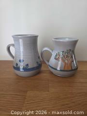 MaxSold Auction: Set of 2 Signed Studio Pottery Mugs, Glazed Stoneware - London (Ontario, Canada) SELLER MANAGED Downsizing Online Auction - Centre Street (CONDO)