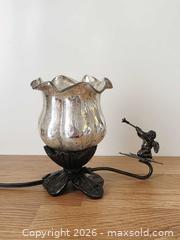 MaxSold Auction: Vintage-Style Mercury Glass and hand-casted metal base Cherub Lamp - London (Ontario, Canada) SELLER MANAGED Downsizing Online Auction - Centre Street (CONDO)