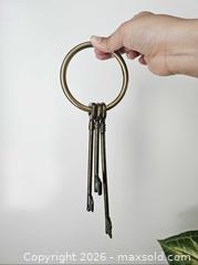 MaxSold Auction: Vintage 1960s Brass Skeleton Keys On Ring, Set Of 3, MCM Mid Century Large Decor Keys - London (Ontario, Canada) SELLER MANAGED Downsizing Online Auction - Centre Street (CONDO)