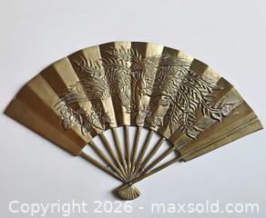 MaxSold Auction: Vintage Brass Decorative Fan Wall Decor - London (Ontario, Canada) SELLER MANAGED Downsizing Online Auction - Centre Street (CONDO)