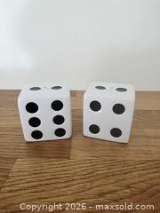 MaxSold Auction: Vintage Ceramic Dice Salt and Pepper Shakers: Novelty Gaming Cruet Set - London (Ontario, Canada) SELLER MANAGED Downsizing Online Auction - Centre Street (CONDO)