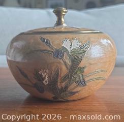 MaxSold Auction: Vintage Cloisonné Brass Jar with Enameled Lidded Container - London (Ontario, Canada) SELLER MANAGED Downsizing Online Auction - Centre Street (CONDO)