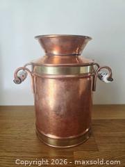 MaxSold Auction: Vintage copper and brass milk can - London (Ontario, Canada) SELLER MANAGED Downsizing Online Auction - Centre Street (CONDO)