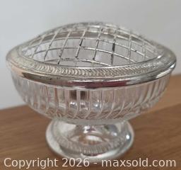 MaxSold Auction: Vintage Glass & Silver plated Rose Bowl - London (Ontario, Canada) SELLER MANAGED Downsizing Online Auction - Centre Street (CONDO)