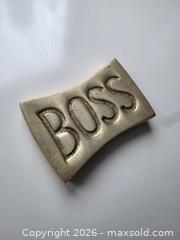 MaxSold Auction: Vintage Heavy & Solid Brass BOSS Paperweight  - London (Ontario, Canada) SELLER MANAGED Downsizing Online Auction - Centre Street (CONDO)