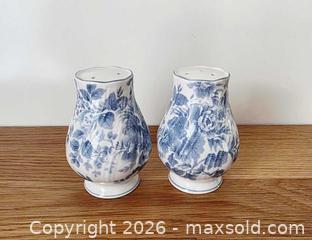 MaxSold Auction: Vintage Nikko Blue Peony salt and pepper shakers  - London (Ontario, Canada) SELLER MANAGED Downsizing Online Auction - Centre Street (CONDO)