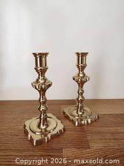 MaxSold Auction: Vintage Pair of Brass Candle Holders, Gold/Brass Tone - London (Ontario, Canada) SELLER MANAGED Downsizing Online Auction - Centre Street (CONDO)