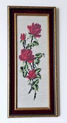 MaxSold Auction: Vintage Rose Needlepoint in Layered Frame - London (Ontario, Canada) SELLER MANAGED Downsizing Online Auction - Centre Street (CONDO)
