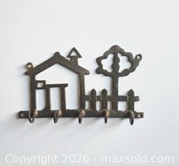 MaxSold Auction:  Vintage solid brass wall-mounted key holder - London (Ontario, Canada) SELLER MANAGED Downsizing Online Auction - Centre Street (CONDO)