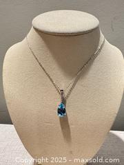 MaxSold Auction: 18kt white gold blue stone necklace  - Elgin (Ontario, Canada) SELLER MANAGED Estate Sale Online Auction - Main Street
