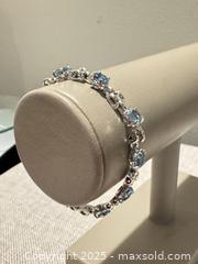 MaxSold Auction: 18kt white gold blue stones bracelet  - Elgin (Ontario, Canada) SELLER MANAGED Estate Sale Online Auction - Main Street