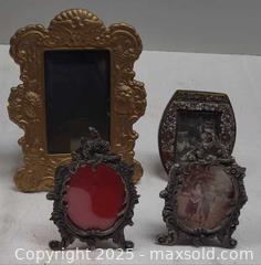 MaxSold Auction: 4x lot of small antique photo / picture frames - Toronto (Ontario, Canada) PARTNER MANAGED Reseller Online Auction - Queen Street West