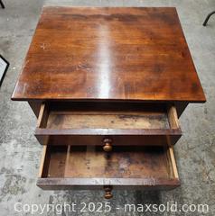 MaxSold Auction: Antique solid wood 2 drawer End Table - Toronto (Ontario, Canada) PARTNER MANAGED Reseller Online Auction - Queen Street West