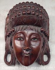 MaxSold Auction: Carved Hardwood Wall Mask, Southeast Asian / Balinese Style - Toronto (Ontario, Canada) PARTNER MANAGED Reseller Online Auction - Queen Street West