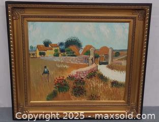 MaxSold Auction: Framed Oil Painting on Canvas - Rural Landscape with Cottages - Toronto (Ontario, Canada) PARTNER MANAGED Reseller Online Auction - Queen Street West