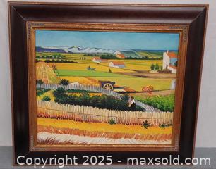 MaxSold Auction: Framed Stretched Canvas Rural Harvest Landscape Painting - Toronto (Ontario, Canada) PARTNER MANAGED Reseller Online Auction - Queen Street West