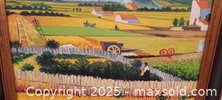 MaxSold Auction: Framed Stretched Canvas Rural Harvest Landscape Painting - Toronto (Ontario, Canada) PARTNER MANAGED Reseller Online Auction - Queen Street West