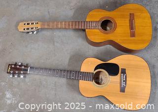 MaxSold Auction: Lot of 2 Acoustic Guitars — DéGas &#38; Val Dez - Toronto (Ontario, Canada) PARTNER MANAGED Reseller Online Auction - Queen Street West