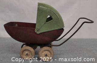 MaxSold Auction: Lot of 2 Vintage Toys: Schoenhut Toy Piano & Metal Baby Carriage - Toronto (Ontario, Canada) PARTNER MANAGED Reseller Online Auction - Queen Street West