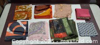 MaxSold Auction: Lot of 8 Women&#39;s Silk/Satin Scarves (Small–Medium) - Toronto (Ontario, Canada) PARTNER MANAGED Reseller Online Auction - Queen Street West