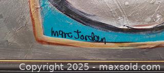 MaxSold Auction: Marc Jordan - Possibly &#34;Wounded&#34; (2013) Framed 36 x 42 in original painting - Toronto (Ontario, Canada) PARTNER MANAGED Reseller Online Auction - Queen Street West