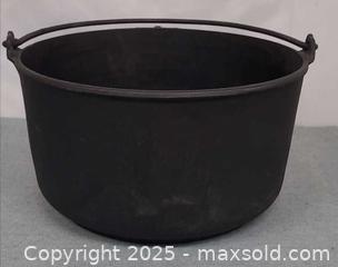 MaxSold Auction: Two Vintage Pots - Cast Iron Cauldron &#38; Copper-Plated Bucket - Toronto (Ontario, Canada) PARTNER MANAGED Reseller Online Auction - Queen Street West