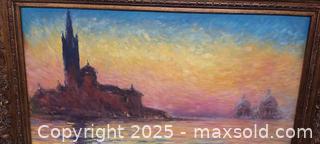 MaxSold Auction: Venice Waterfront / Church Skyline at Sunset Oil on Canvas - Toronto (Ontario, Canada) PARTNER MANAGED Reseller Online Auction - Queen Street West