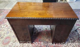 MaxSold Auction: Vintage solid wood WALNUT desk 8 drawers - Toronto (Ontario, Canada) PARTNER MANAGED Reseller Online Auction - Queen Street West