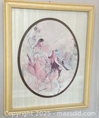 MaxSold Auction: Vintage Art Watercolour Print Framed Matted Singing Birds by Barbara Walden - St. Catharines (Ontario, Canada) SELLER MANAGED Estate Sale Online Auction - Monique Crescent