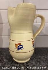 MaxSold Auction: Vintage Coli Italian Pottery Pitcher Wine Water Hand Painted Roosters  - St. Catharines (Ontario, Canada) SELLER MANAGED Estate Sale Online Auction - Monique Crescent