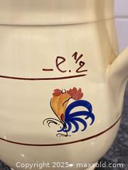 MaxSold Auction: Vintage Coli Italian Pottery Pitcher Wine Water Hand Painted Roosters  - St. Catharines (Ontario, Canada) SELLER MANAGED Estate Sale Online Auction - Monique Crescent